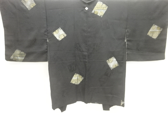 JAPANESE ANTIQUE HAORI / TAISHO ROMAN STYLE / WOVEN FLOWER